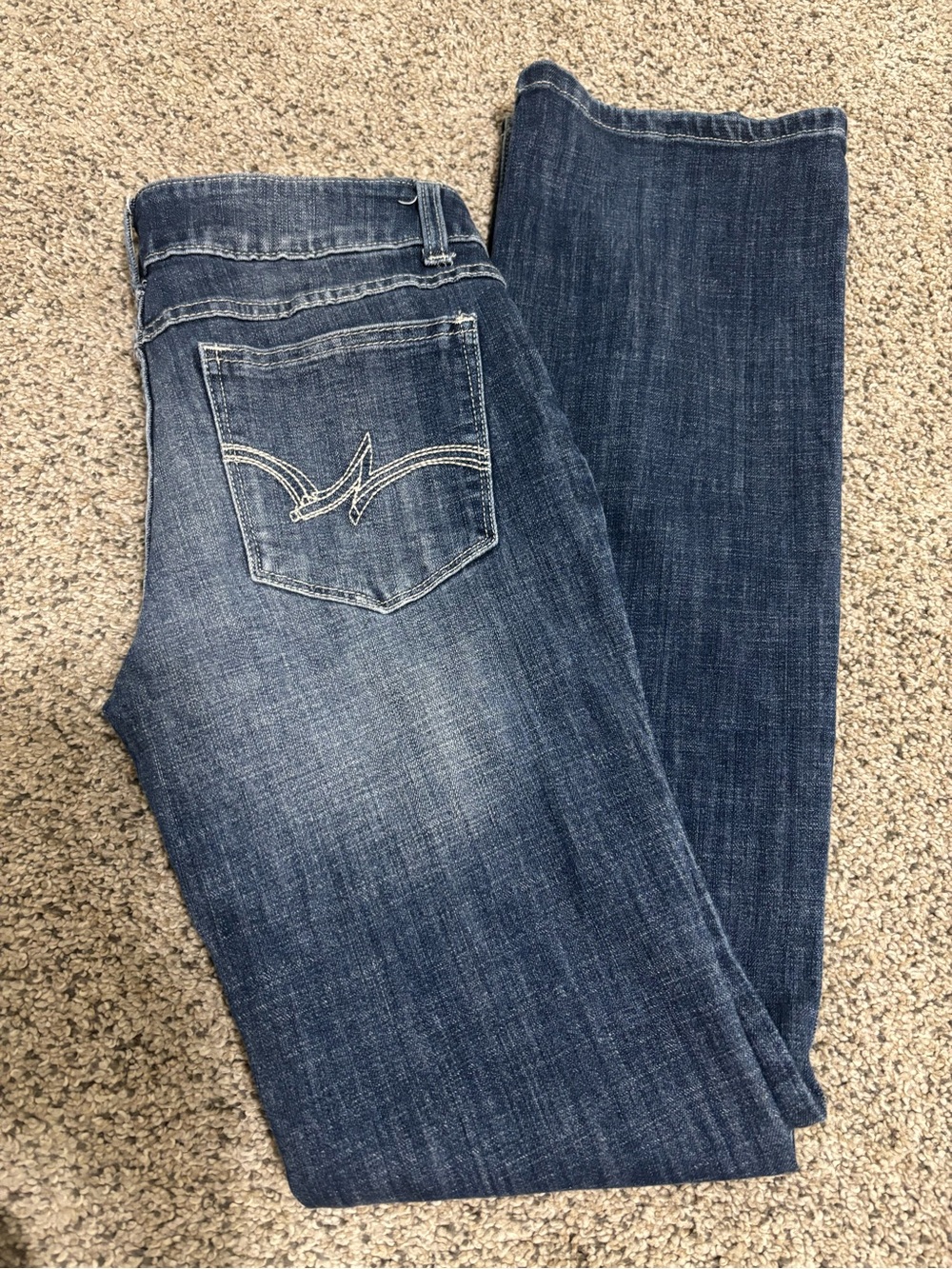 Wrangler Bootcut Jeans Women 3 4 3/4 X 34 Stretch Ladies Skinny